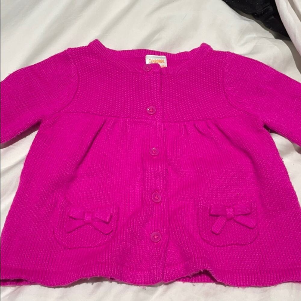 Gymboree 18-24 hot pink cardigan guc